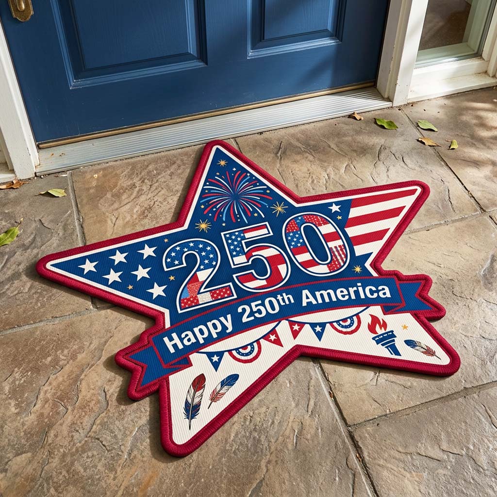 Freedom Star Custom Shape Doormat GFTOQM4780