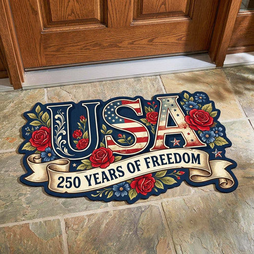Patriot Roses Custom Shape Doormat GFTOQM4786