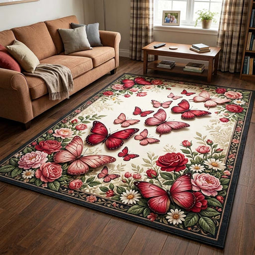 Rose Flutter Area Rug GFTOQM4807