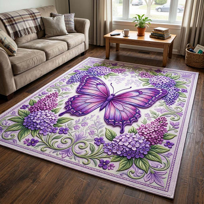 Lavender Wings Area Rug GFTOQM4809