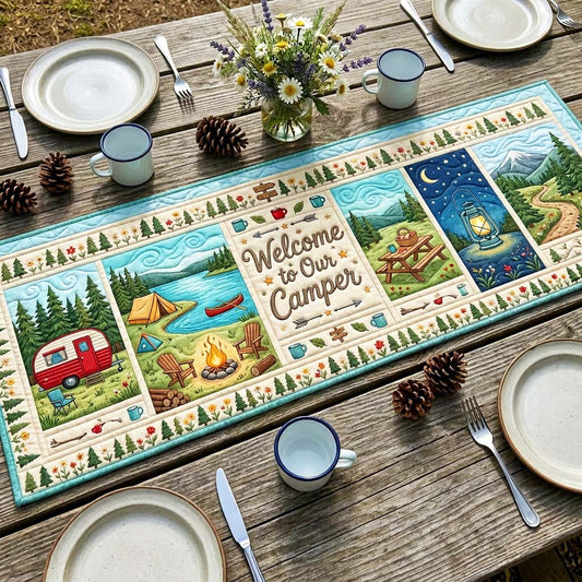 Lakeside Camper Quilted Table Runner GFTOQM4832