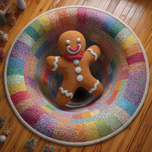 Pixel Swirl Quilted Round Mat GFTOQM483