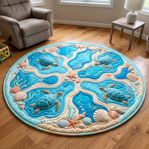 Ocean Pathways Quilted Round Mat GFTOQM4842
