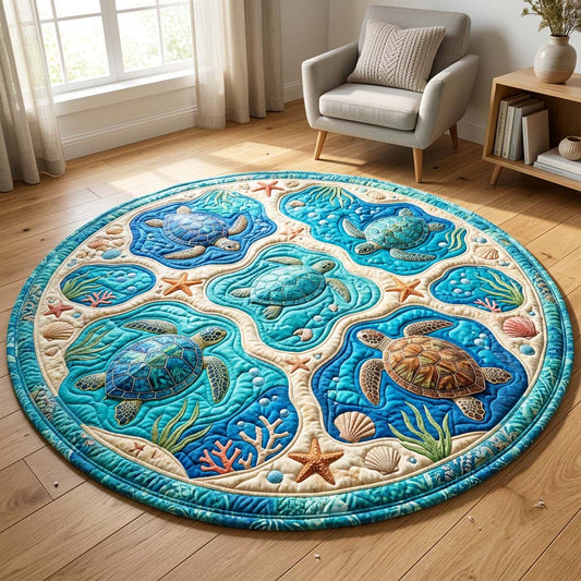Marine Harmony Quilted Round Mat GFTOQM4846