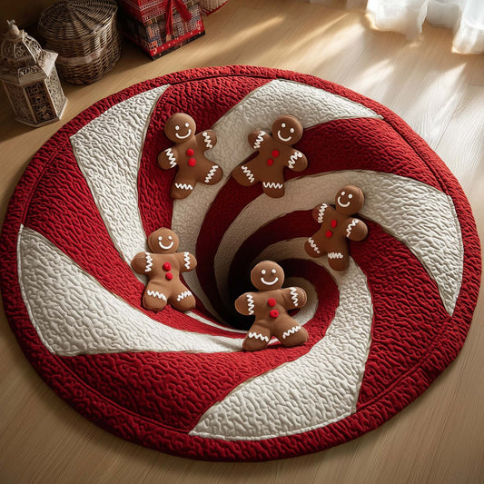 Peppermint Swirl Quilted Round Mat GFTOQM486