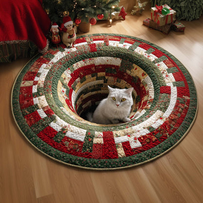 Cat Quilted Round Mat GFTOQM48