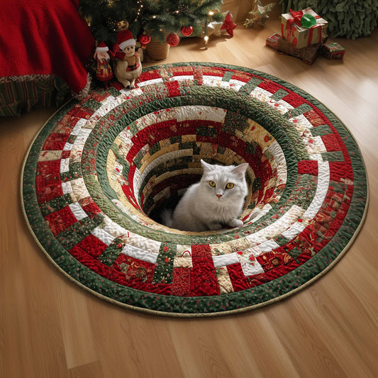 Cat Quilted Round Mat GFTOQM48