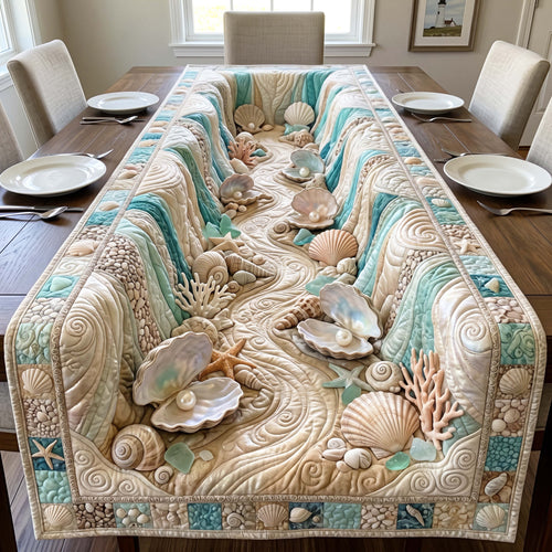 Seashell Cove Quilted Table Runner GFTOQM4902