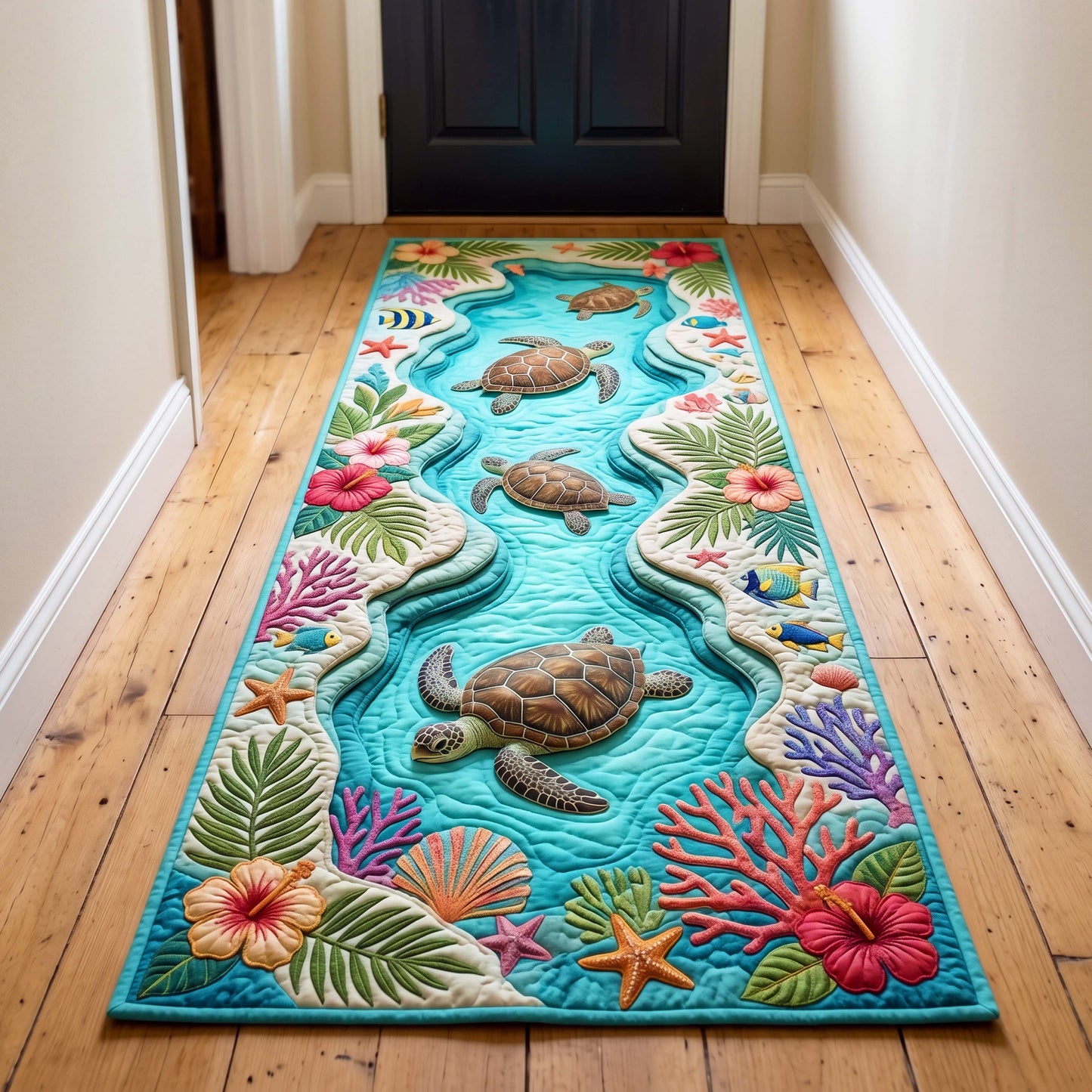 Tropical Turtle Runner Rug GFTOQM4944