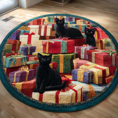 Gift Cats Quilted Round Mat GFTOQM494