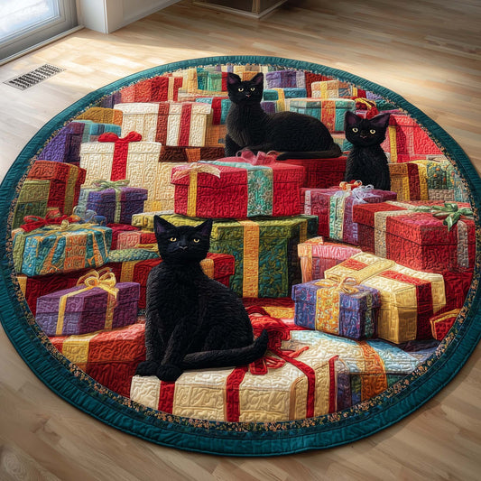 Gift Cats Quilted Round Mat GFTOQM494