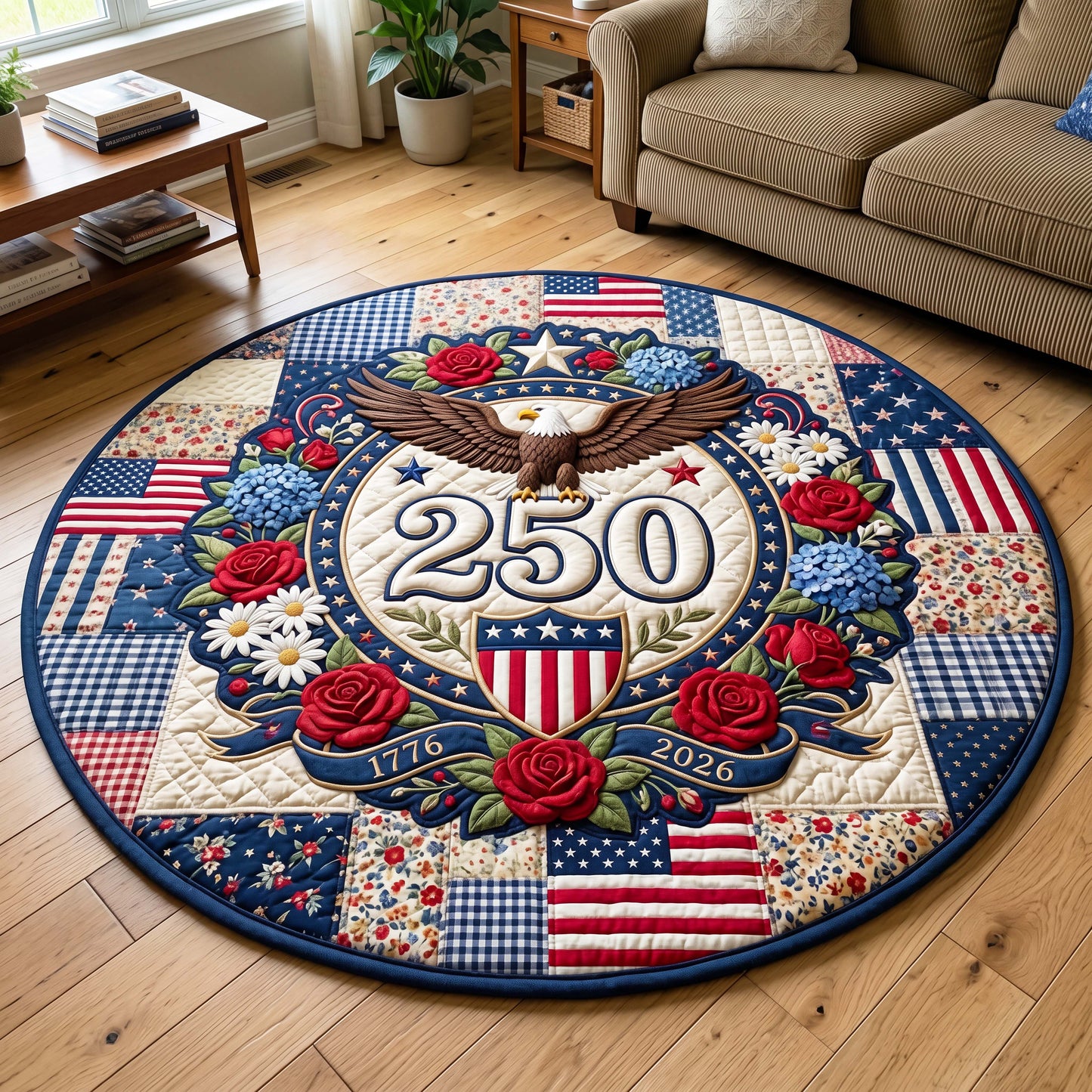 Liberty Crest Quilted Round Mat GFTOQM4951