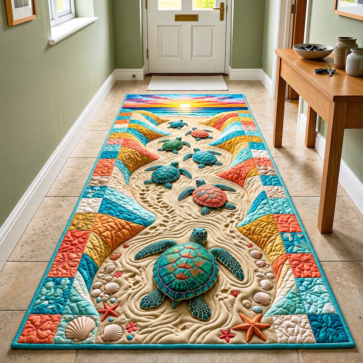 Sunset Hatchlings Runner Rug GFTOQM4975