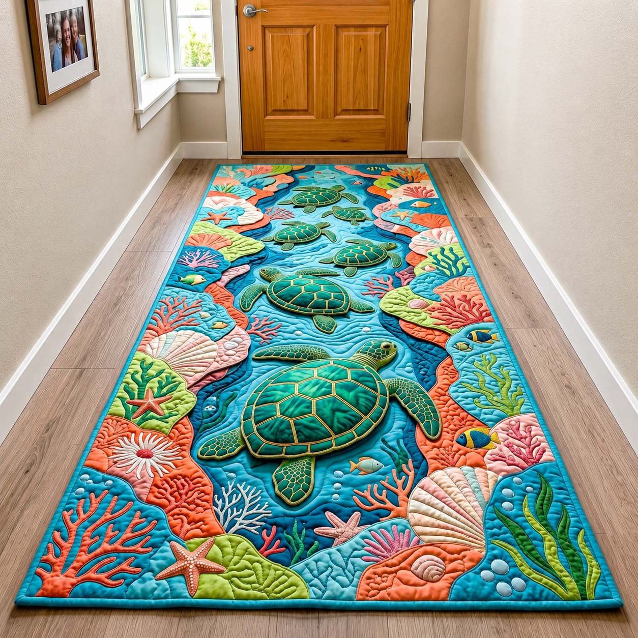 Coral Drift Runner Rug GFTOQM4976