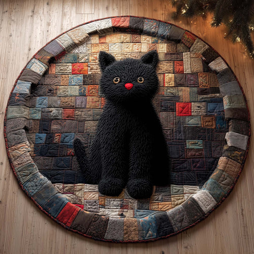 Rednose Cat Quilted Round Mat GFTOQM497