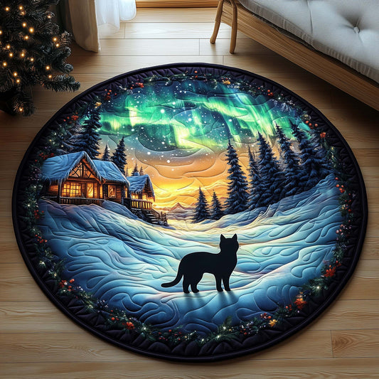 Aurora Cat Quilted Round Mat GFTOQM49