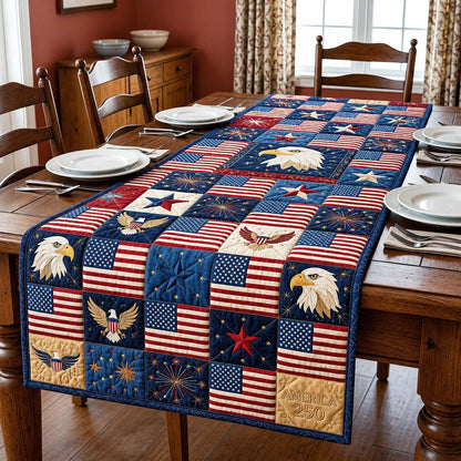 American Flag Quilted Table Runner GFTOQM5013