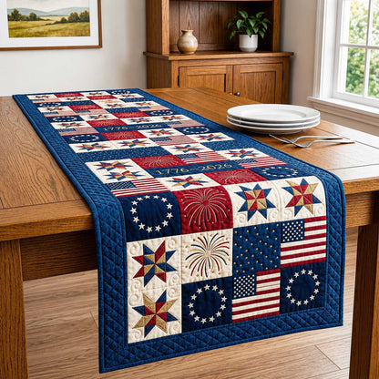 American Flag Quilted Table Runner GFTOQM5017