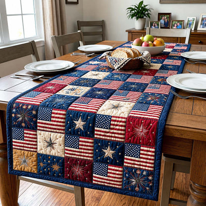 American Flag Quilted Table Runner GFTOQM5019