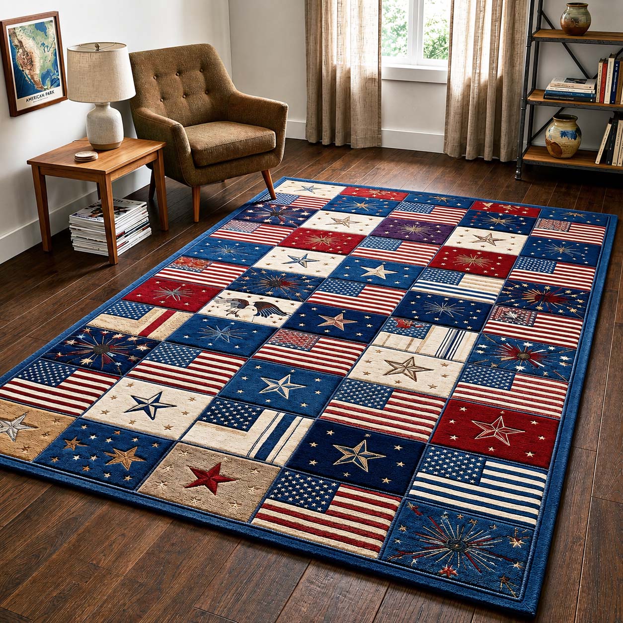 American Flag Area Rug GFTOQM5023