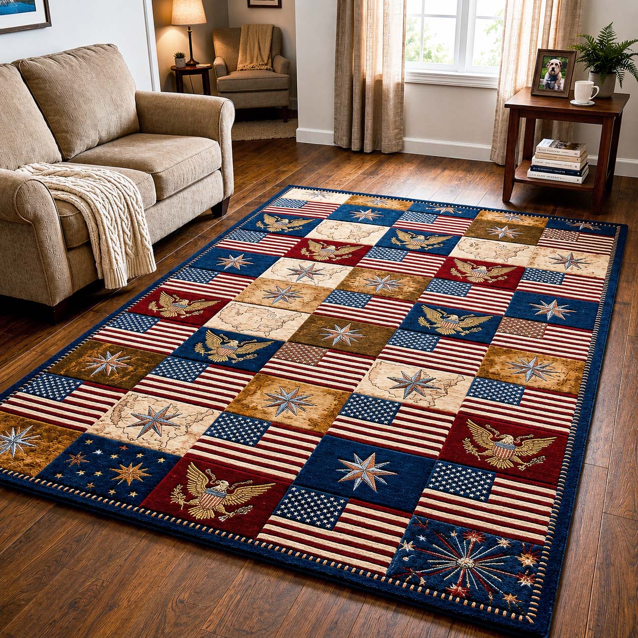 American Flag Area Rug GFTOQM5025