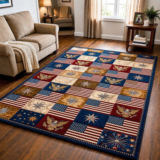 American Flag Area Rug GFTOQM5025