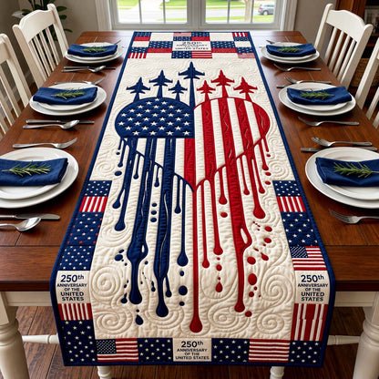 Freedom Drip Quilted Table Runner GFTOQM5037