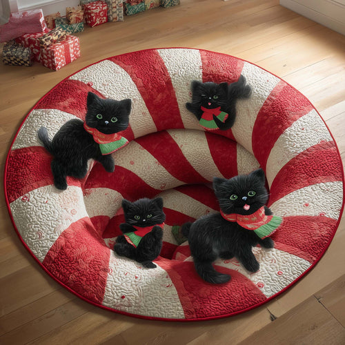 Candy Kittens Quilted Round Mat GFTOQM503