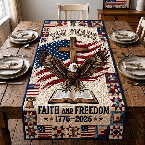 Faith Eagle Quilted Table Runner GFTOQM5040