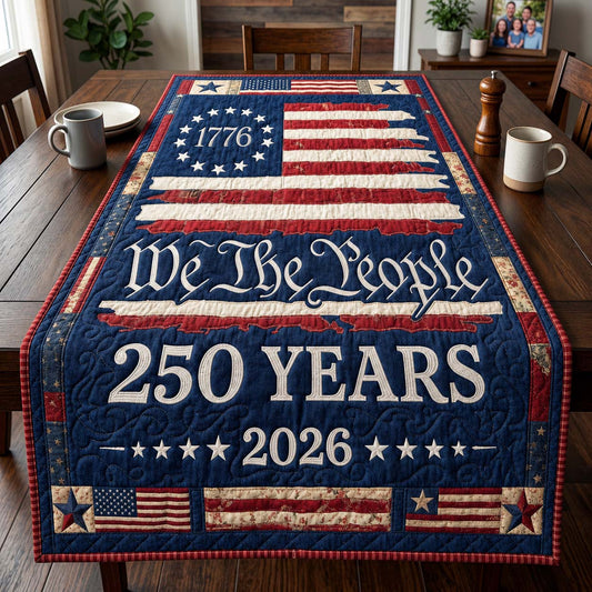 People Flag Quilted Table Runner GFTOQM5041