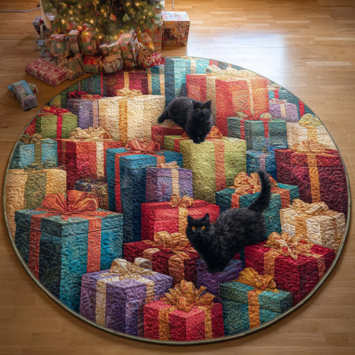 Gift Pile Quilted Round Mat GFTOQM508