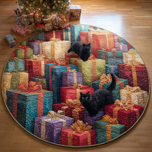 Gift Pile Quilted Round Mat GFTOQM508