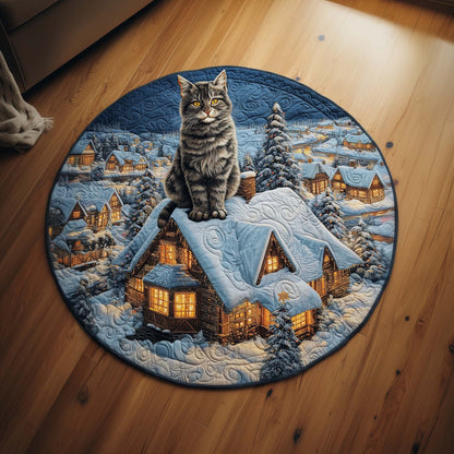 Cat Quilted Round Mat GFTOQM52
