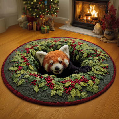 Red Panda Quilted Round Mat GFTOQM543