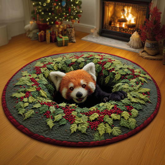 Red Panda Quilted Round Mat GFTOQM543