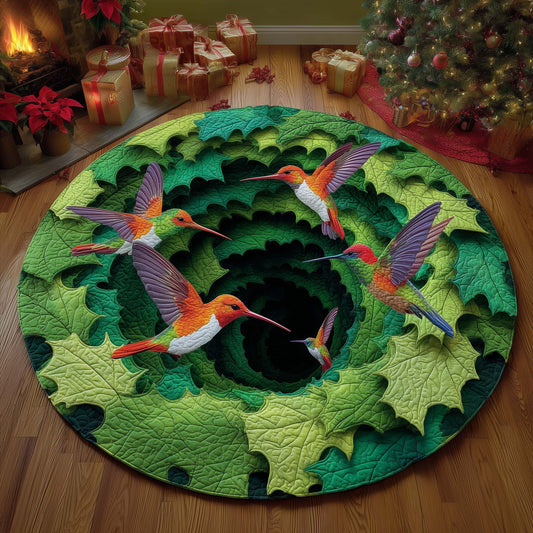 Flying Hummingbirds Quilted Round Mat GFTOQM544