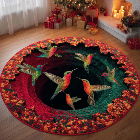 Vortex Hummingbirds Quilted Round Mat GFTOQM545