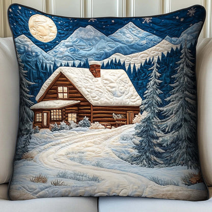 Moonlit Cabin Quilted Pillow Case GFTOQM551