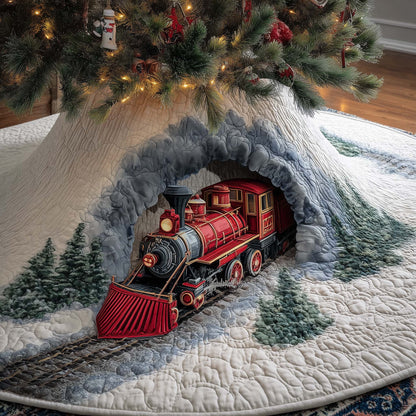 Tunnel Train Quilted Tree Skirt GFTOQM561