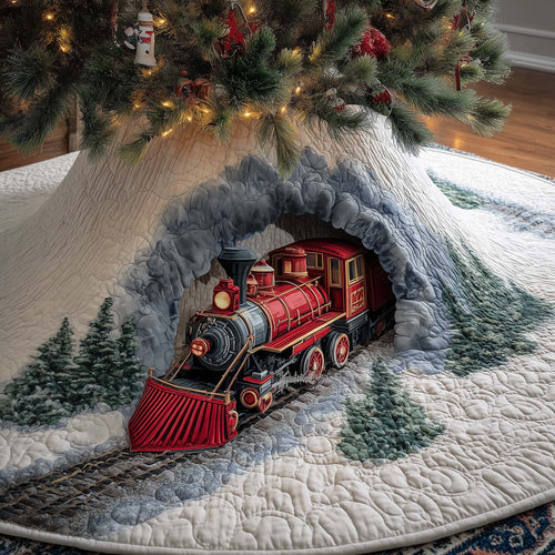 Tunnel Train Quilted Tree Skirt GFTOQM561