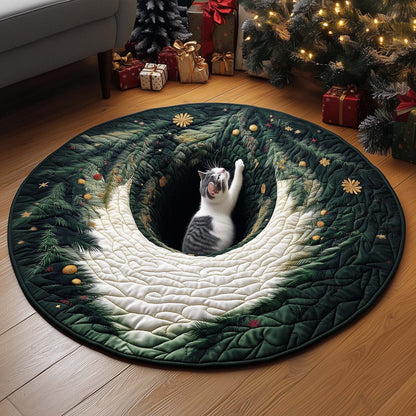 Cat Quilted Round Mat GFTOQM56