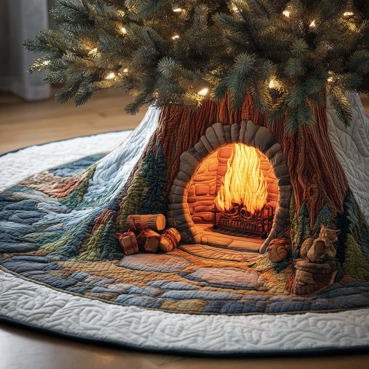 Woodland Fire Quilted Tree Skirt GFTOQM573