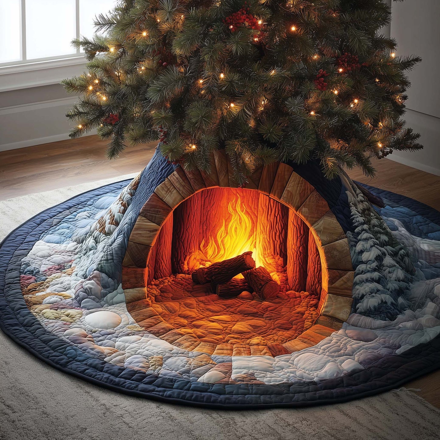 Winter Hearth Quilted Tree Skirt GFTOQM574