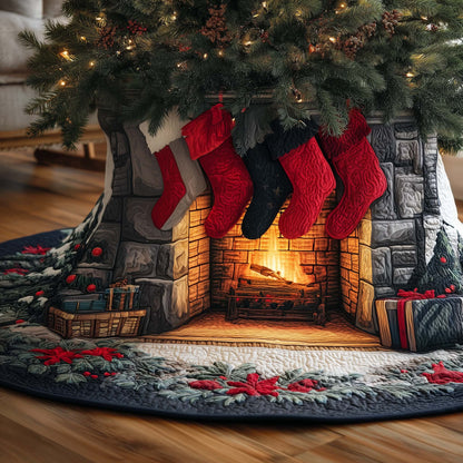 Stocking Fire Quilted Tree Skirt GFTOQM575