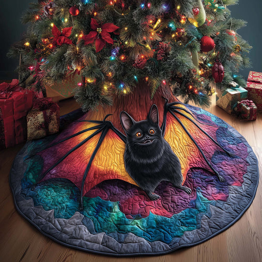 Rainbow Bat Quilted Tree Skirt GFTOQM576