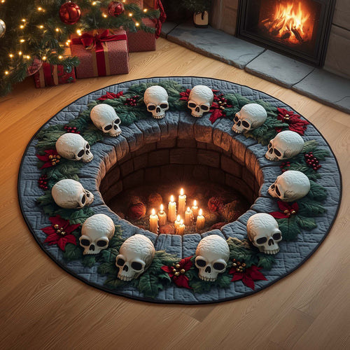 Skull Well Quilted Round Mat GFTOQM590