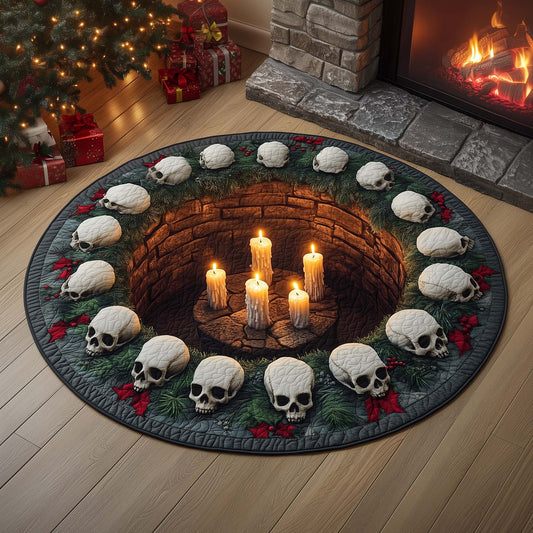 Skull Candle Well Quilted Round Mat GFTOQM593