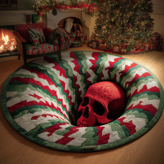 Skull Crimson Sink Quilted Round Mat GFTOQM596