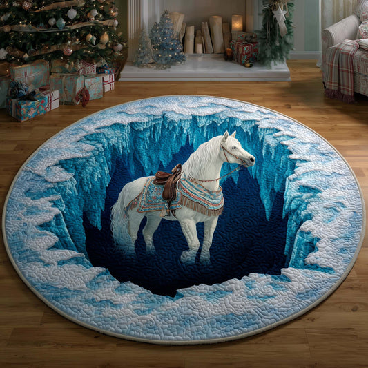 Ice Horse Quilted Round Mat GFTOQM598