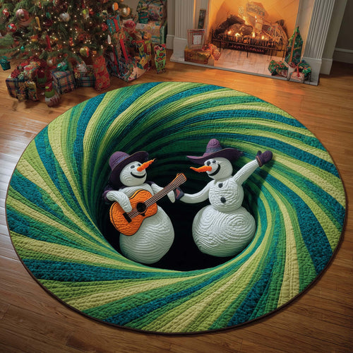 Snowman Band Quilted Round Mat GFTOQM603